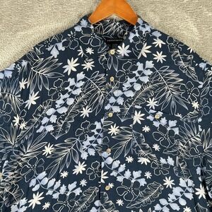 Knightsbridge Shirt Mens XL Floral Hawaiian Button Up Rayon Short Sleeve Pocket